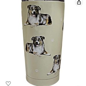Australian Shepherd Tumbler Stainless Steel,spill Proof Lid 3D Print Hot /Cold